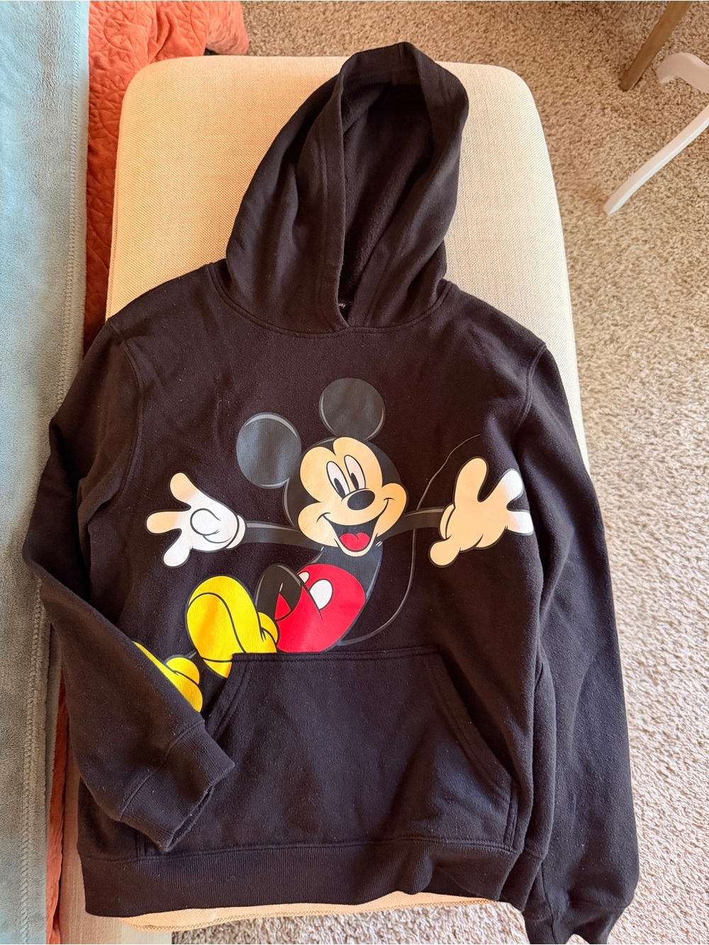 Disney - Black Mickey Mouse Graphic Pullover Hoodie - Kids